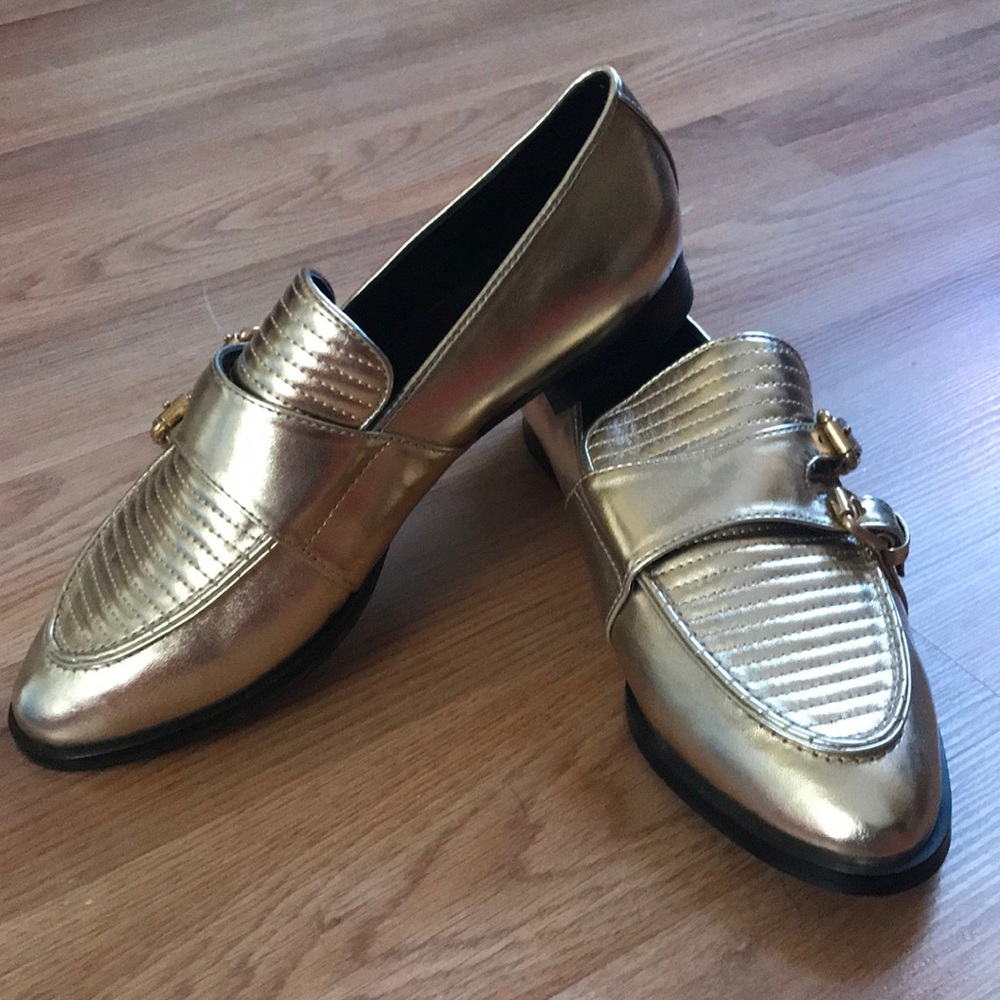 BCBGeneration Olina Gold loafer flats